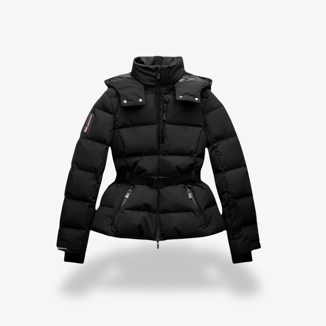 Avery | Stylish Waterproof Black Puffer Jacket - Warm & Protective