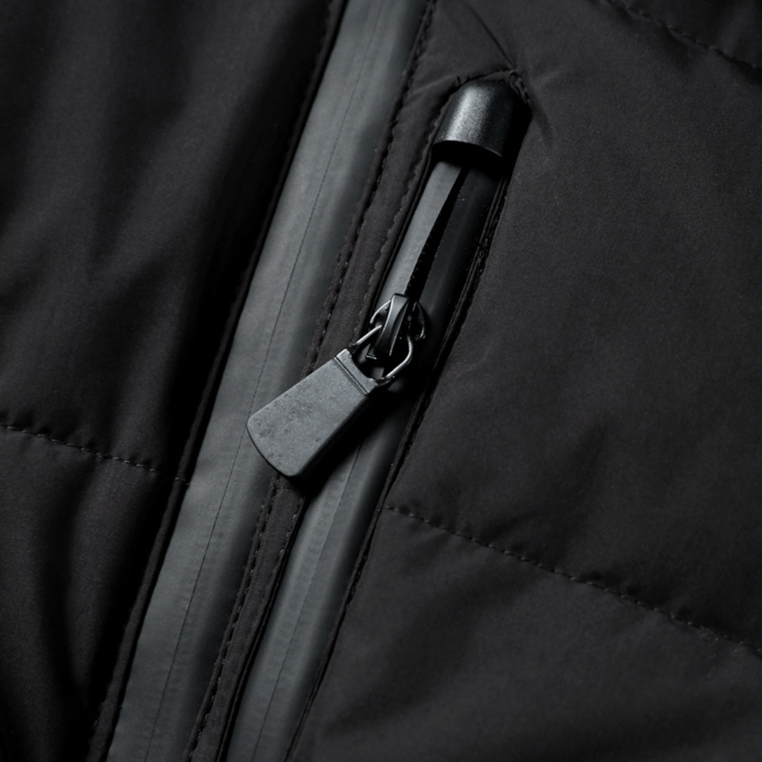 Avery | Stylish Waterproof Black Puffer Jacket - Warm & Protective