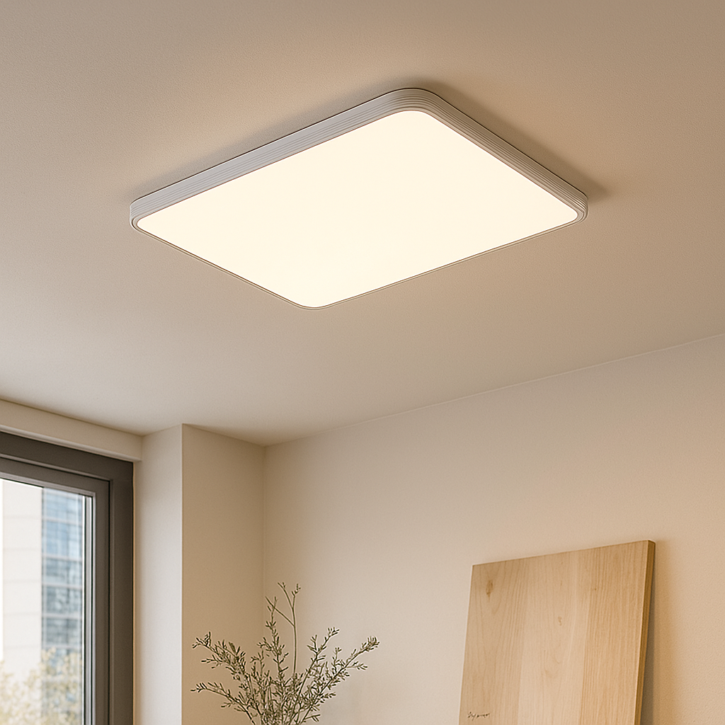 Essentia | Square White Ceiling Lamp for Modern Home Living