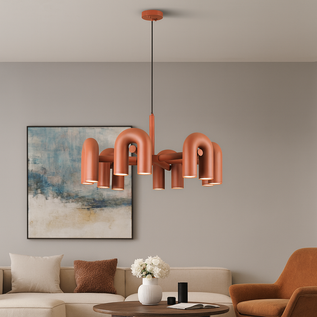 Evania | Modern Bauhaus Chandelier with Artistic Appeal