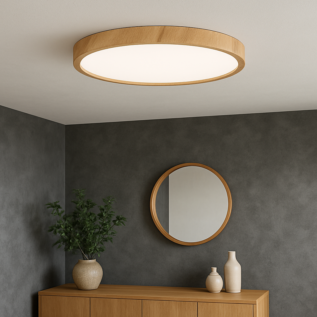 Evilon | Classic Ceiling Lamp with Natural Wood Grain Finish