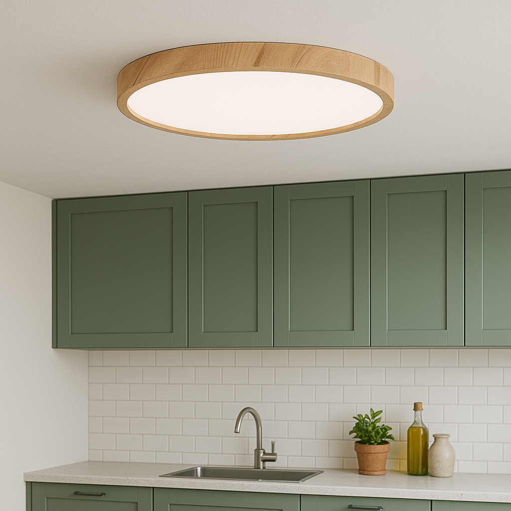 Evilon | Classic Ceiling Lamp with Natural Wood Grain Finish