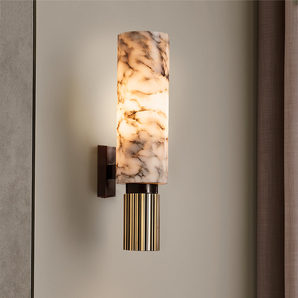 Eviora | Minimalist Copper Stone Wall Lamp for Modern Interiors