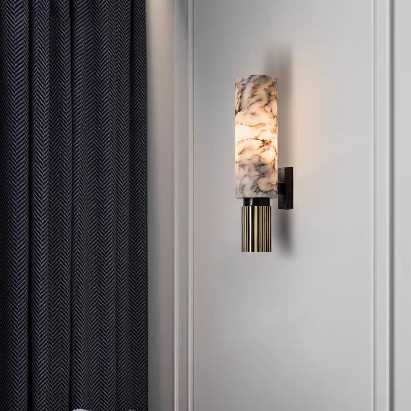Eviora | Minimalist Copper Stone Wall Lamp for Modern Interiors