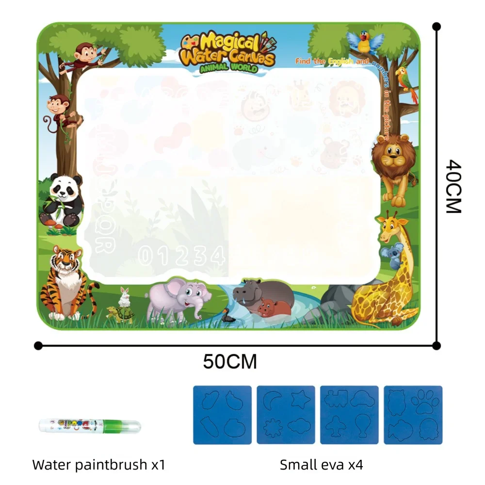 Extra Large Water Doodle Mat for Kids – Mess-Free Educational Doodle Mat with Multiple Themes