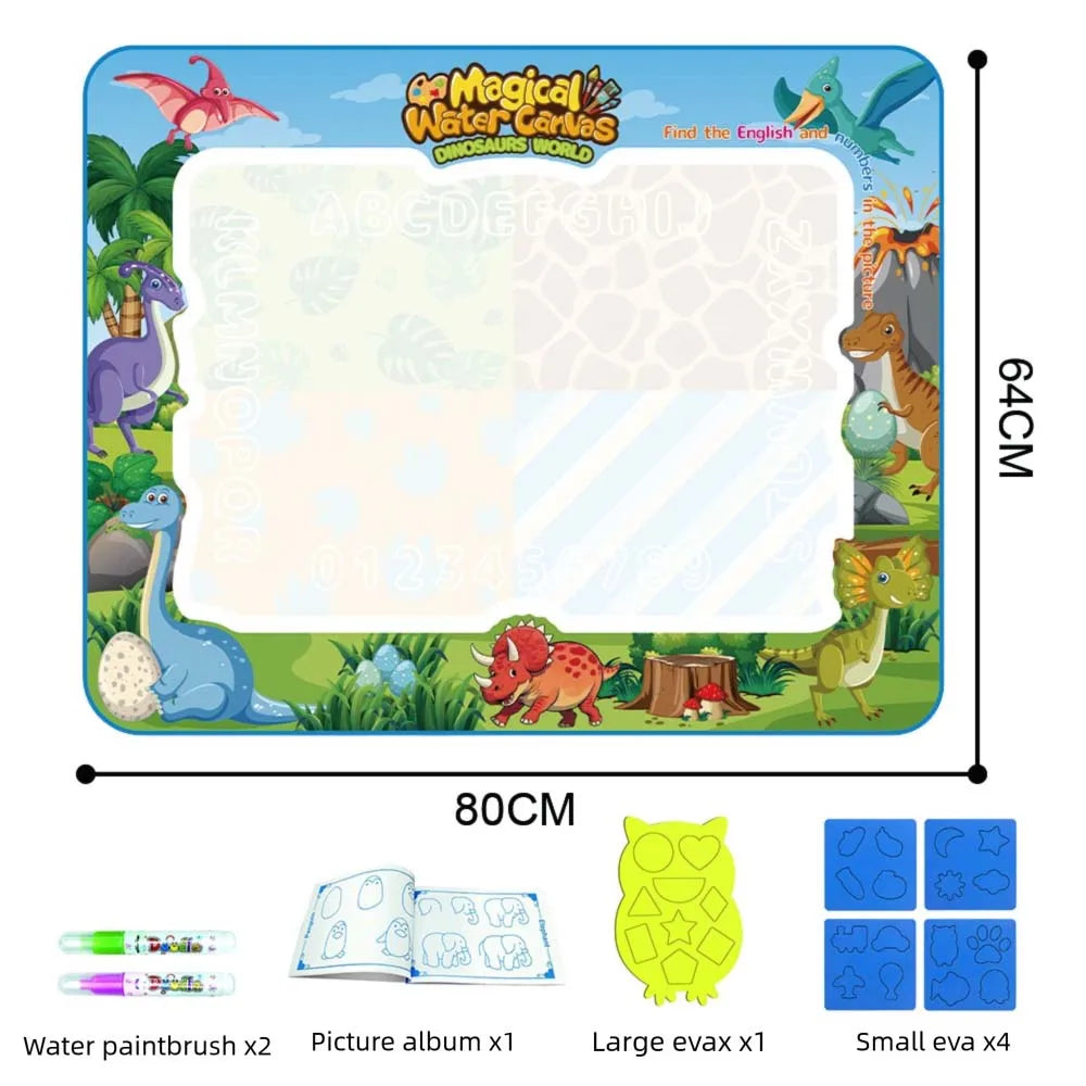 Extra Large Water Doodle Mat for Kids – Mess-Free Educational Doodle Mat with Multiple Themes