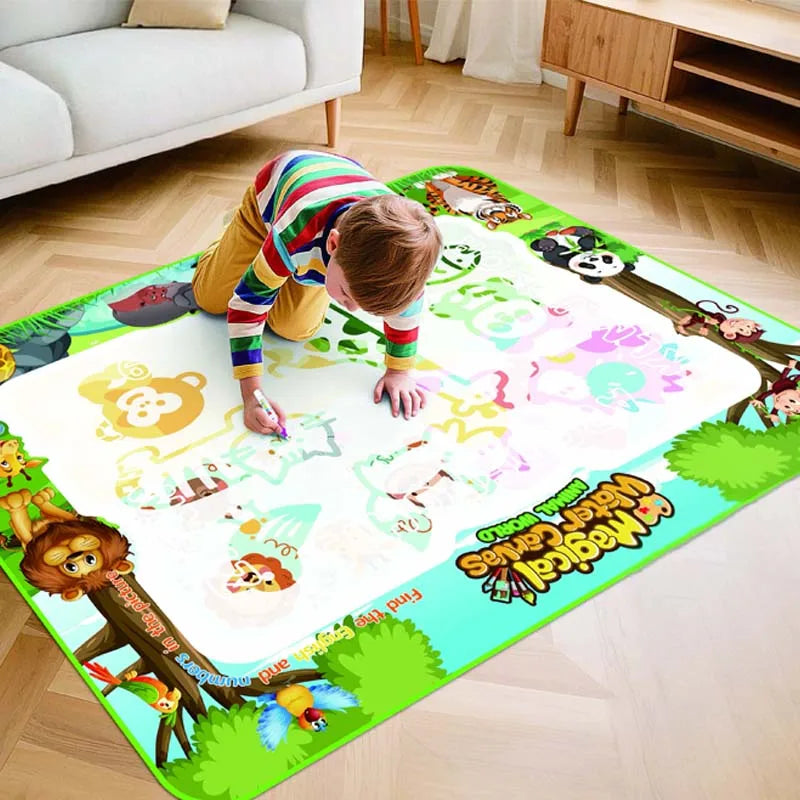 Extra Large Water Doodle Mat for Kids – Mess-Free Educational Doodle Mat with Multiple Themes