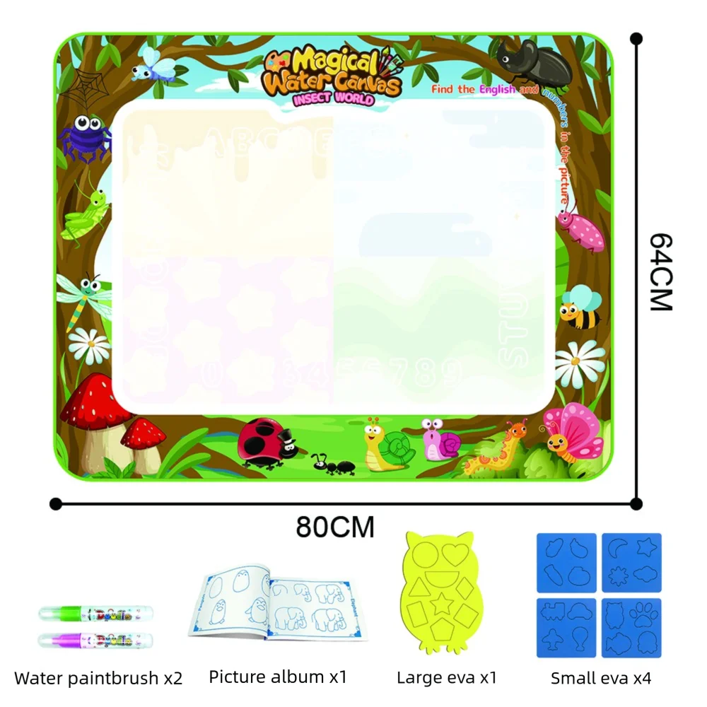Extra Large Water Doodle Mat for Kids – Mess-Free Educational Doodle Mat with Multiple Themes