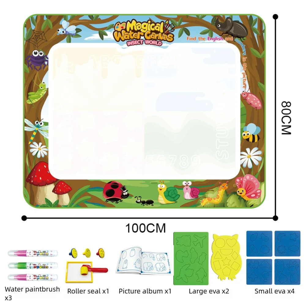Extra Large Water Doodle Mat for Kids – Mess-Free Educational Doodle Mat with Multiple Themes
