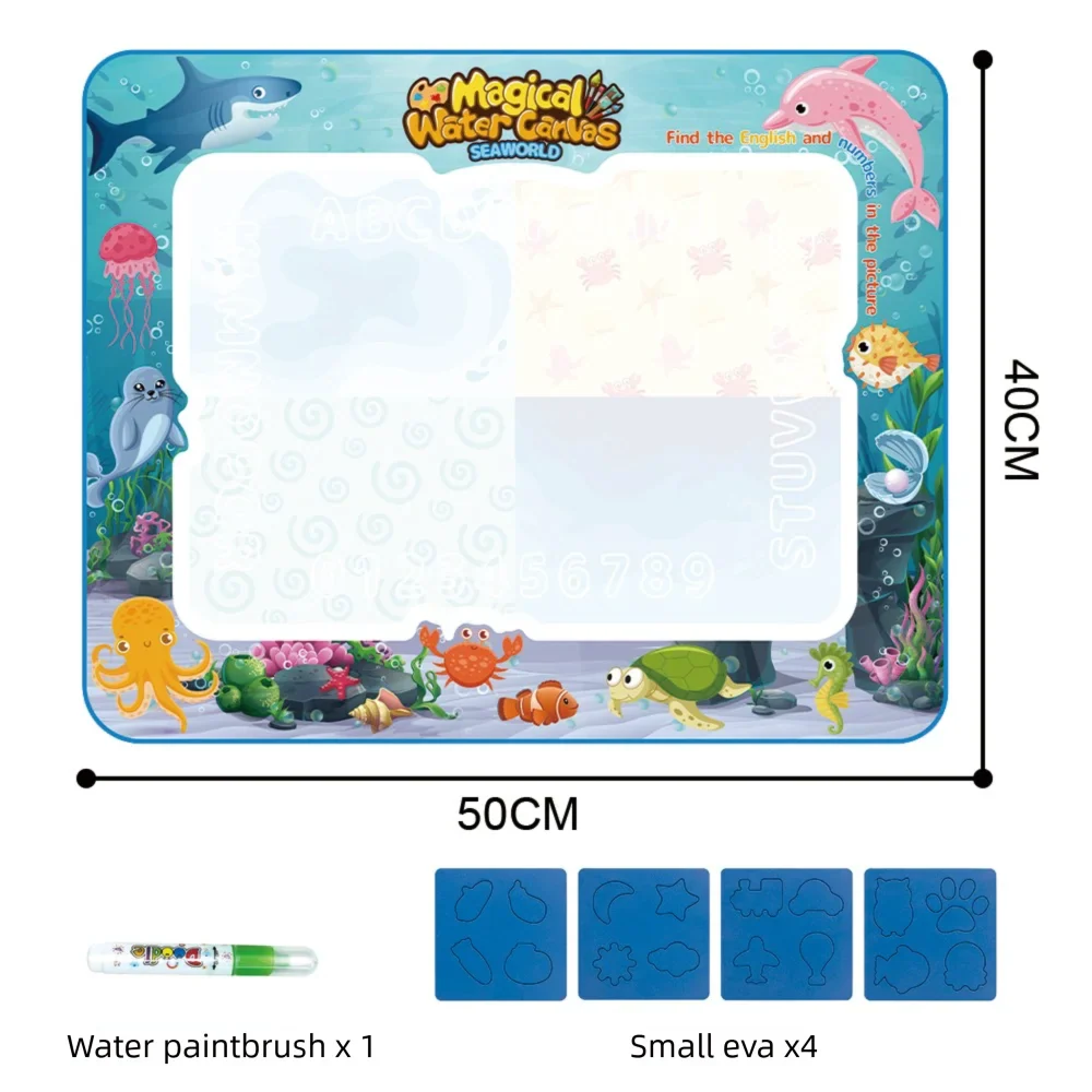 Extra Large Water Doodle Mat for Kids – Mess-Free Educational Doodle Mat with Multiple Themes