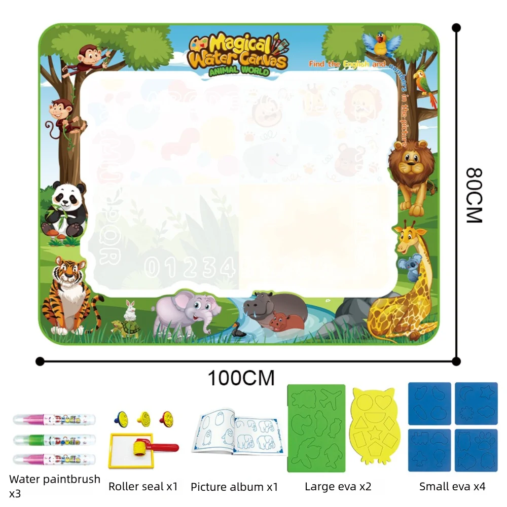 Extra Large Water Doodle Mat for Kids – Mess-Free Educational Doodle Mat with Multiple Themes