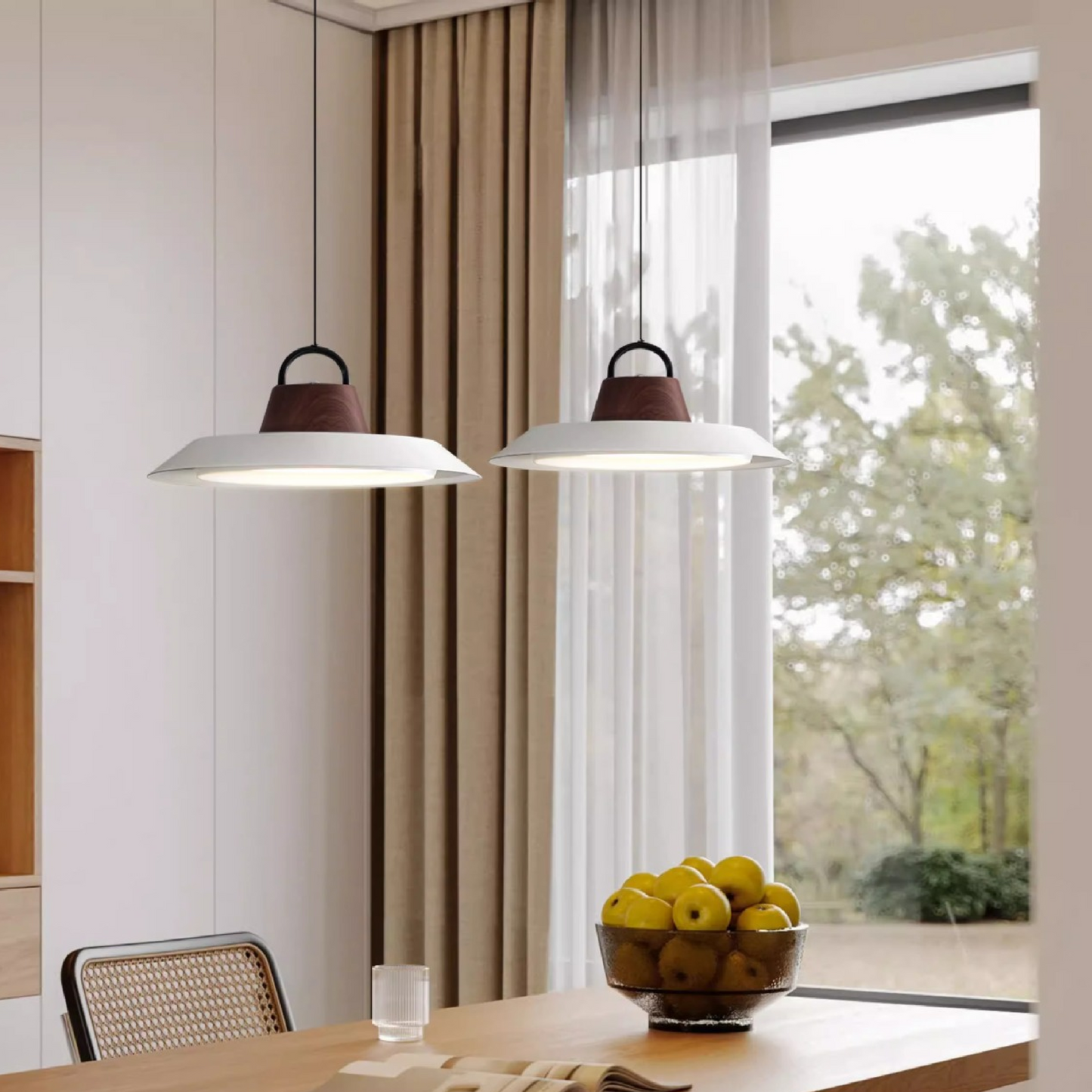 Fidelight | Scandinavian Wood/Metal Pendant Lamp for Refined Interior