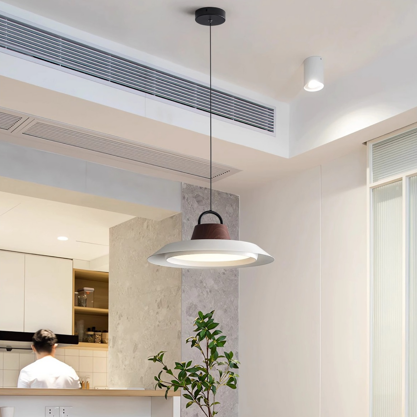 Fidelight | Scandinavian Wood/Metal Pendant Lamp for Refined Interior
