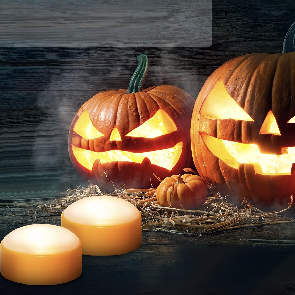 Jack-O’-Lantern Flameless Lights – LED Battery Operated Tea Candle
