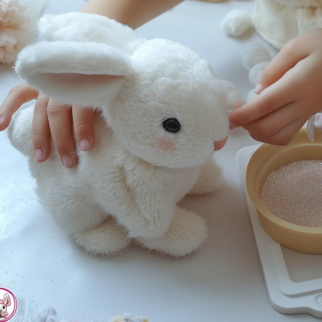 Soft Plush Bunny Toy – Cuddly Rabbit Stuffed Animal with Lifelike Fur for Comfort and Play