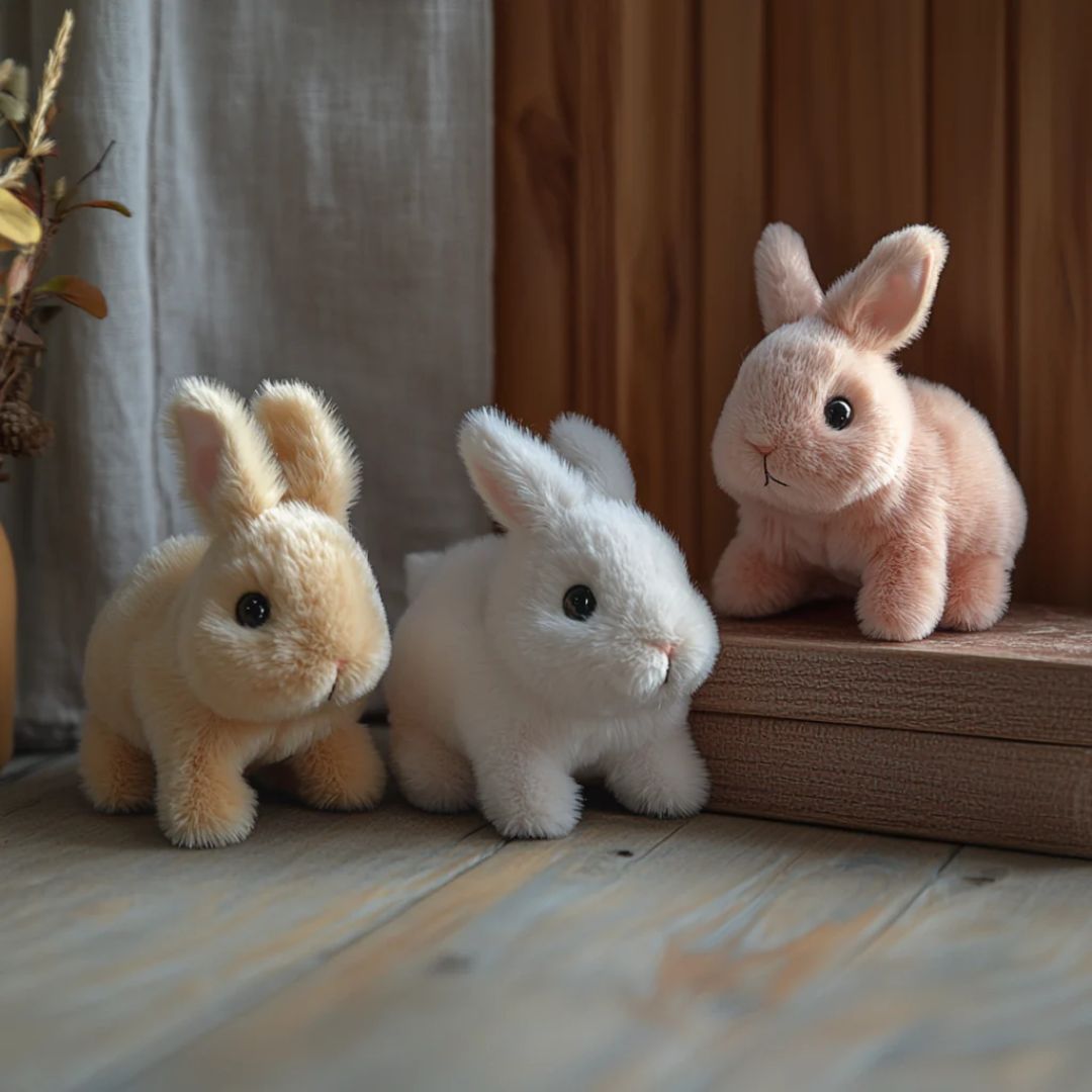 Soft Plush Bunny Toy – Cuddly Rabbit Stuffed Animal with Lifelike Fur for Comfort and Play
