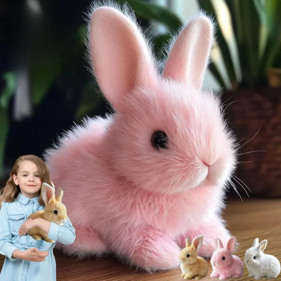 Soft Plush Bunny Toy – Cuddly Rabbit Stuffed Animal with Lifelike Fur for Comfort and Play