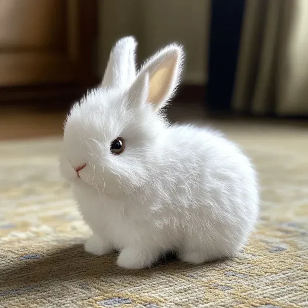 Soft Plush Bunny Toy – Cuddly Rabbit Stuffed Animal with Lifelike Fur for Comfort and Play