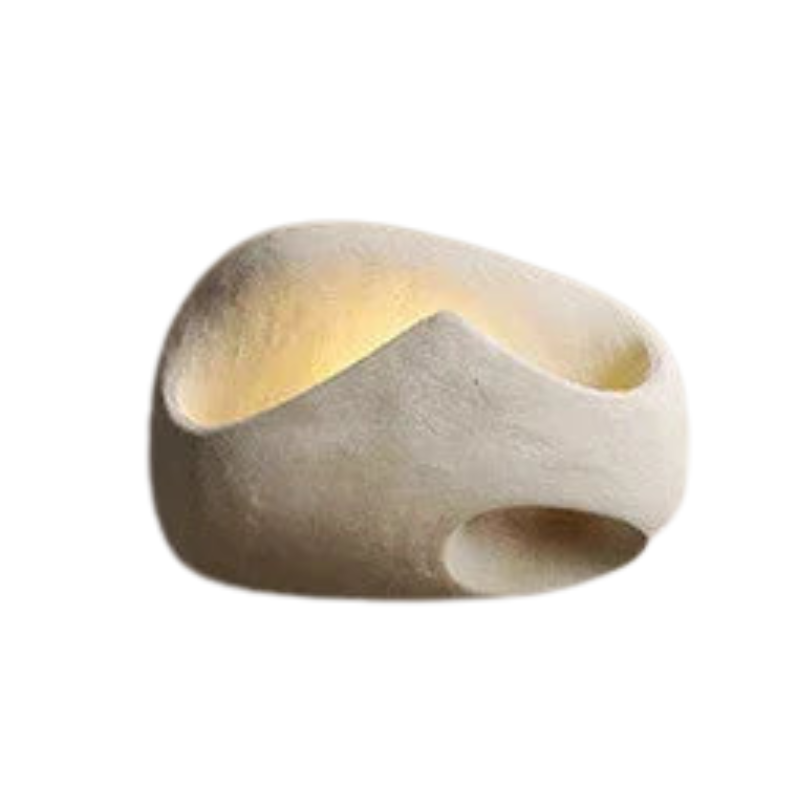 ZenGlow – Wabi-Sabi Cement Wall Sconce with Soft LED Light for Tranquil Interiors