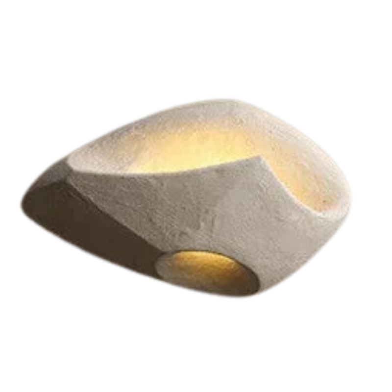 ZenGlow – Wabi-Sabi Cement Wall Sconce with Soft LED Light for Tranquil Interiors