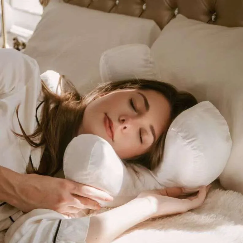 Beauty Sleep Pillow Set – Includes Contoured Face Pillow and Smooth Satin Pillowcase