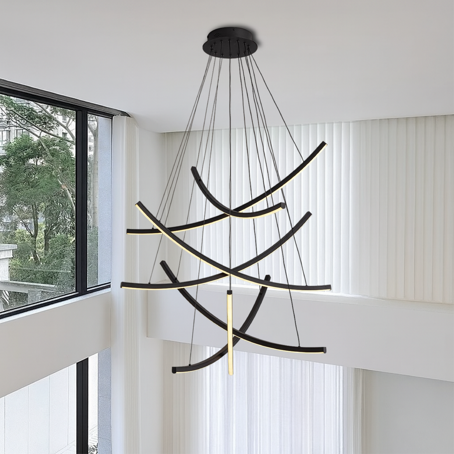 Fonden | Rella Scandinavian Staircase Chandelier for Aesthetic Minimalist
