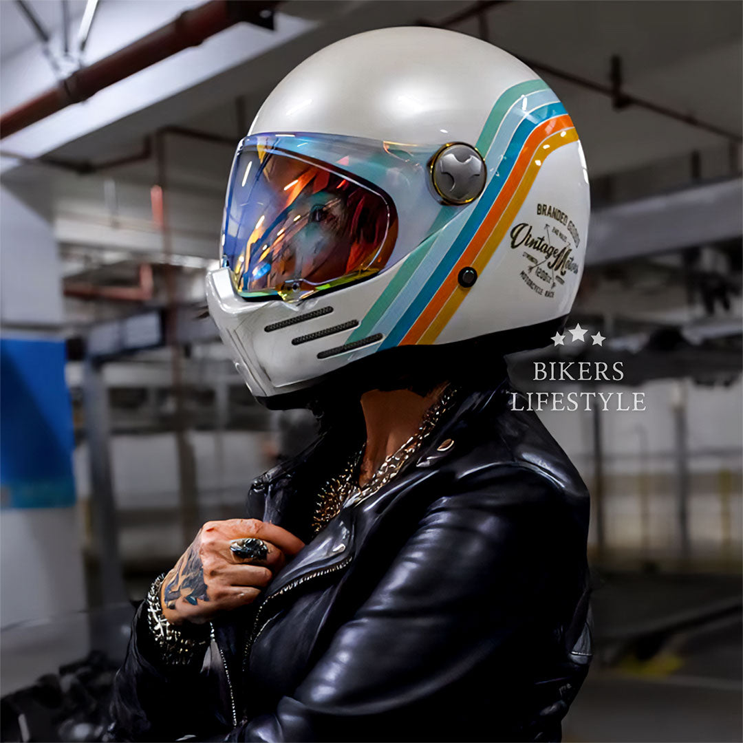 Full Face Motorcycle Helmet DOT ECE Approved High-Quality ABS