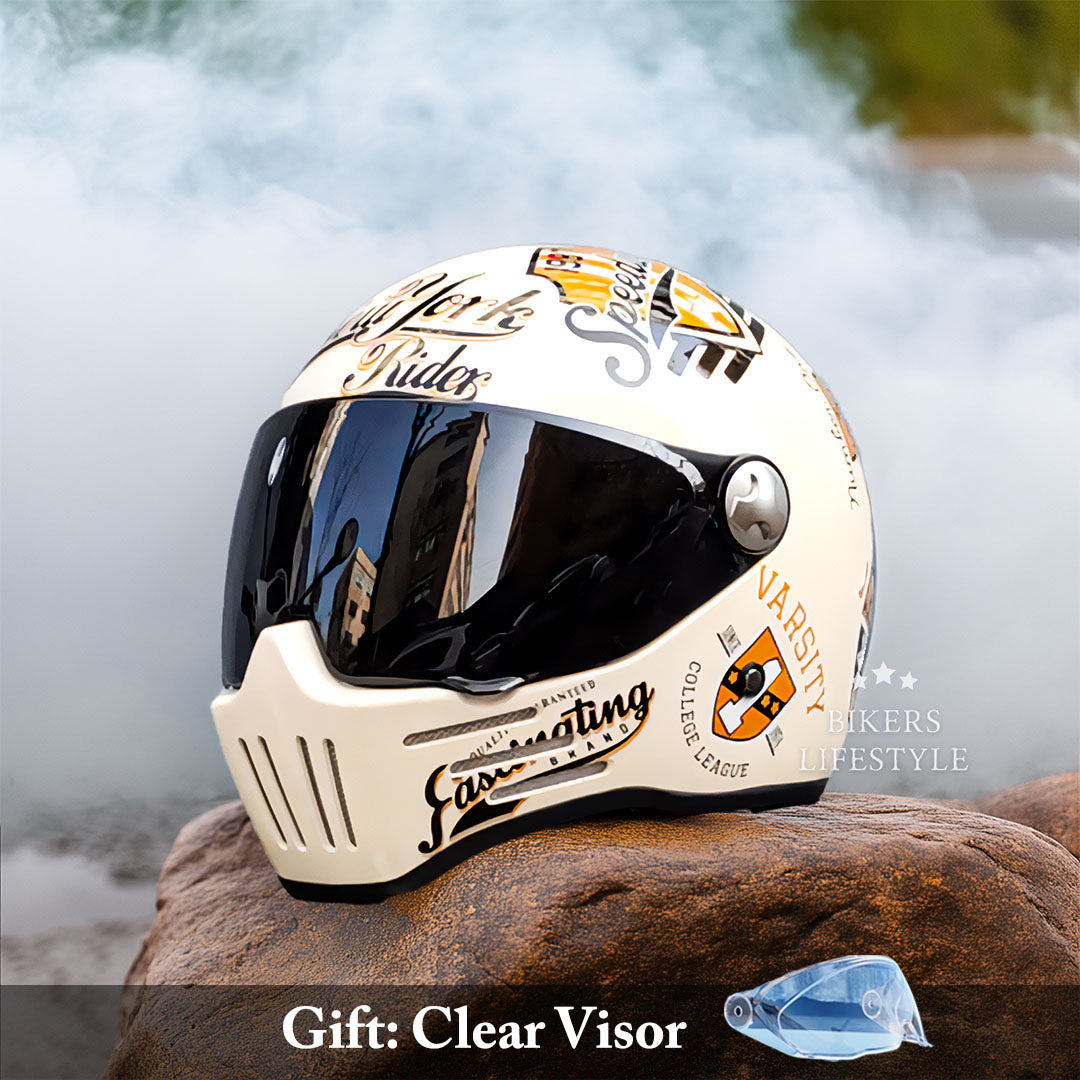 Full Face Motorcycle Helmet DOT ECE Approved High-Quality ABS