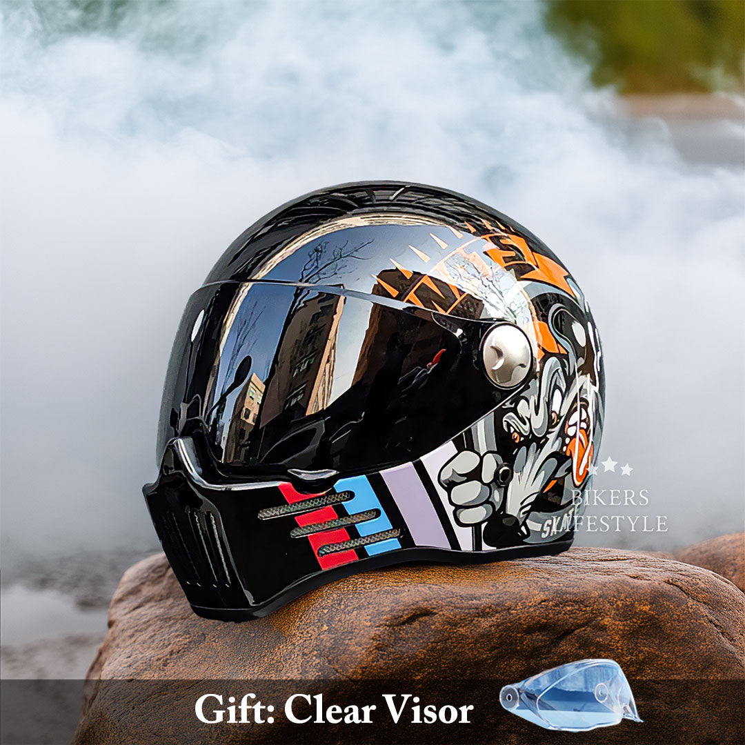 Full Face Motorcycle Helmet DOT ECE Approved High-Quality ABS