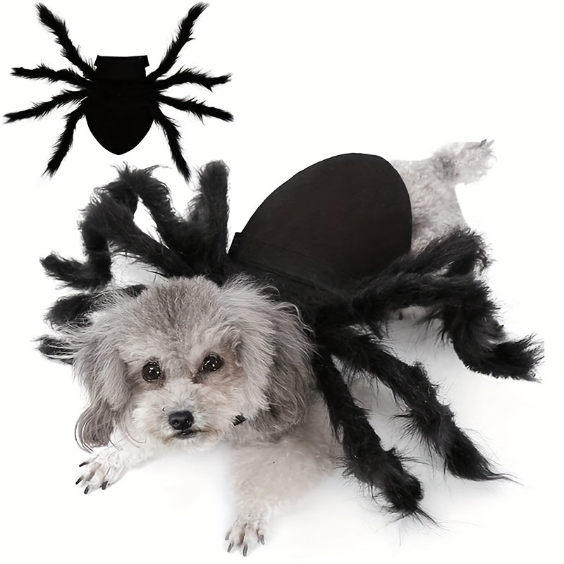 Dog Halloween Costume | Funny Furry Pet Outfit with Spider Design