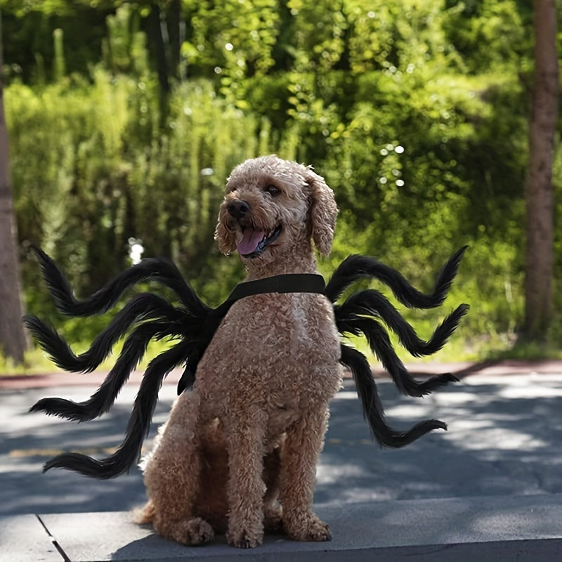 Dog Halloween Costume | Funny Furry Pet Outfit with Spider Design
