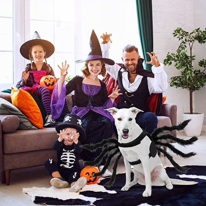 Dog Halloween Costume | Funny Furry Pet Outfit with Spider Design