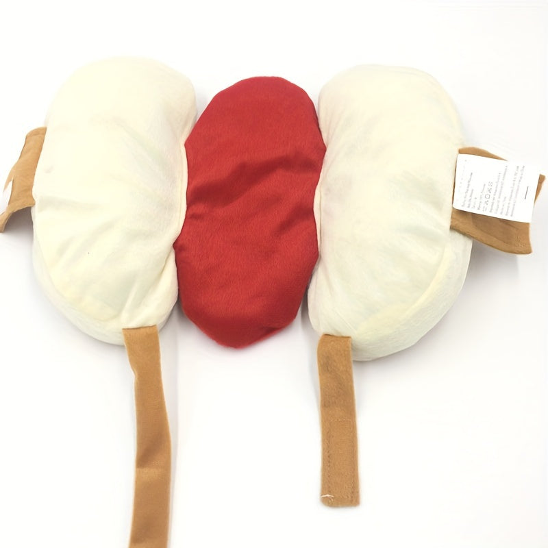 Dog Halloween Costume | Plush Funny Outfit with Hot Dog Design