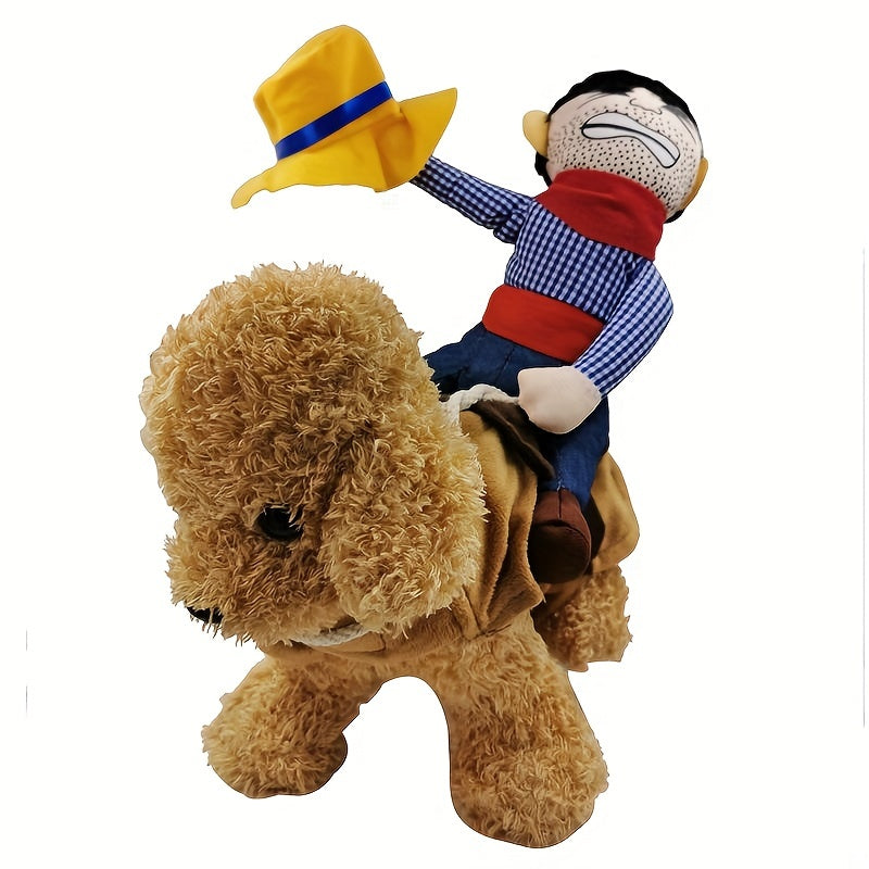 Dog Halloween Costume | Funny Plush Rider Saddle Outfit