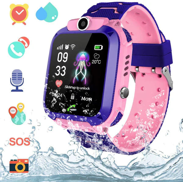 TrackiTots – Lightweight Water-Resistant Smartwatch with Geofencing & Emergency Alert for Children