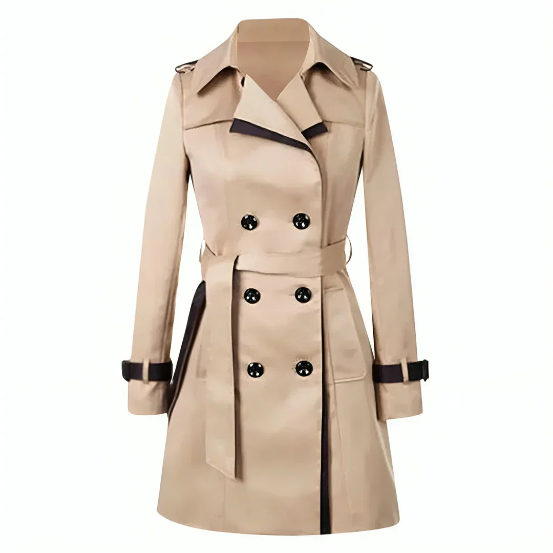 Seraphina | Elegant Double-Breasted Trench Coat – Women's Fall Fashion