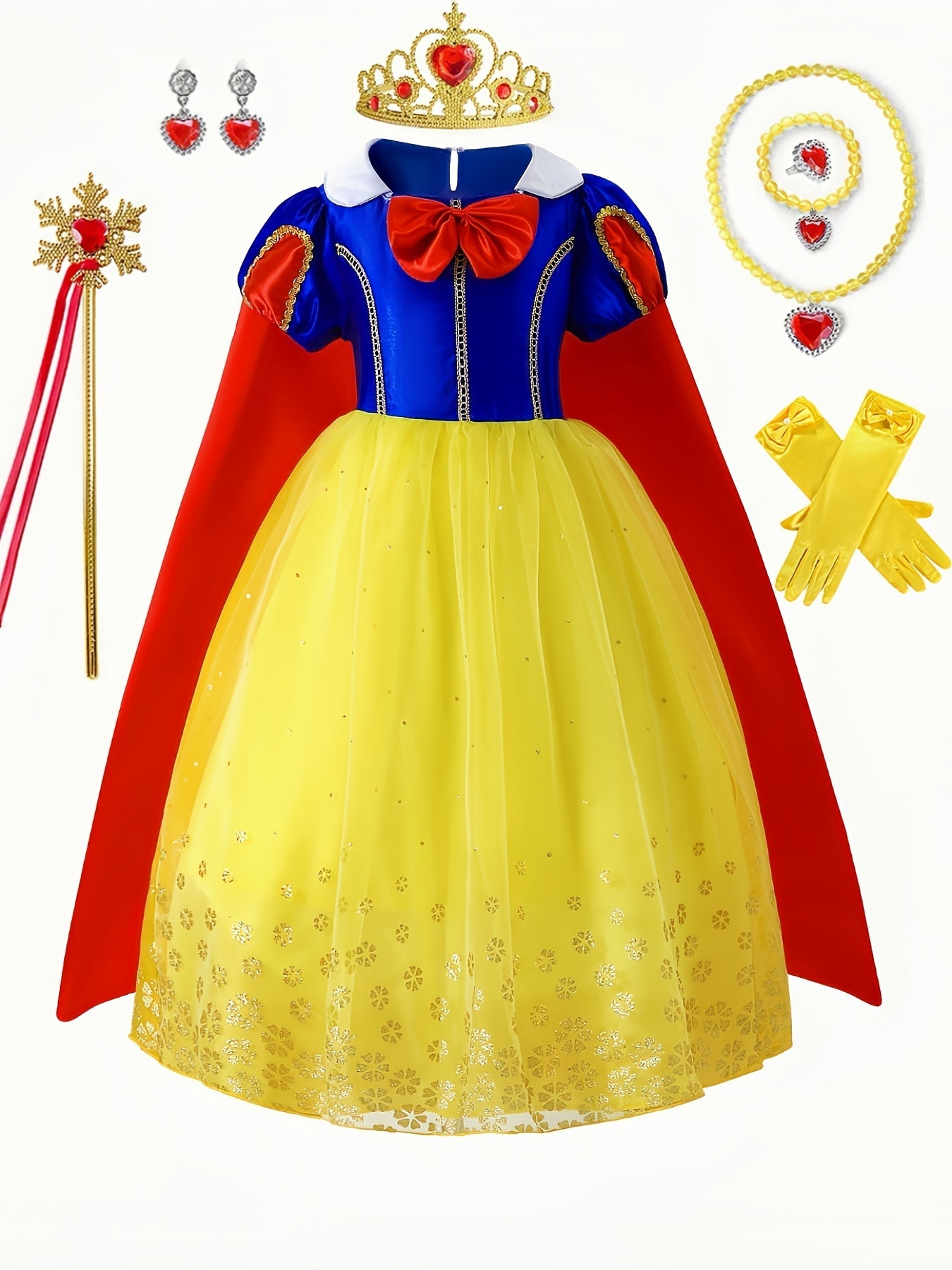 Girls’ Princess Costume Gown | Fairytale Halloween Maxi Dress