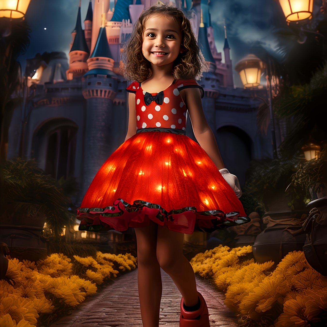 Girls’ Halloween Mouse Dress | Light-Up Mini Costume
