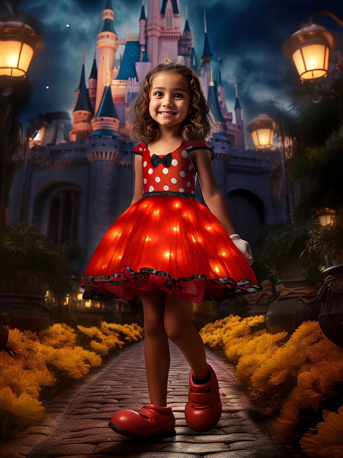 Girls’ Halloween Mouse Dress | Light-Up Mini Costume