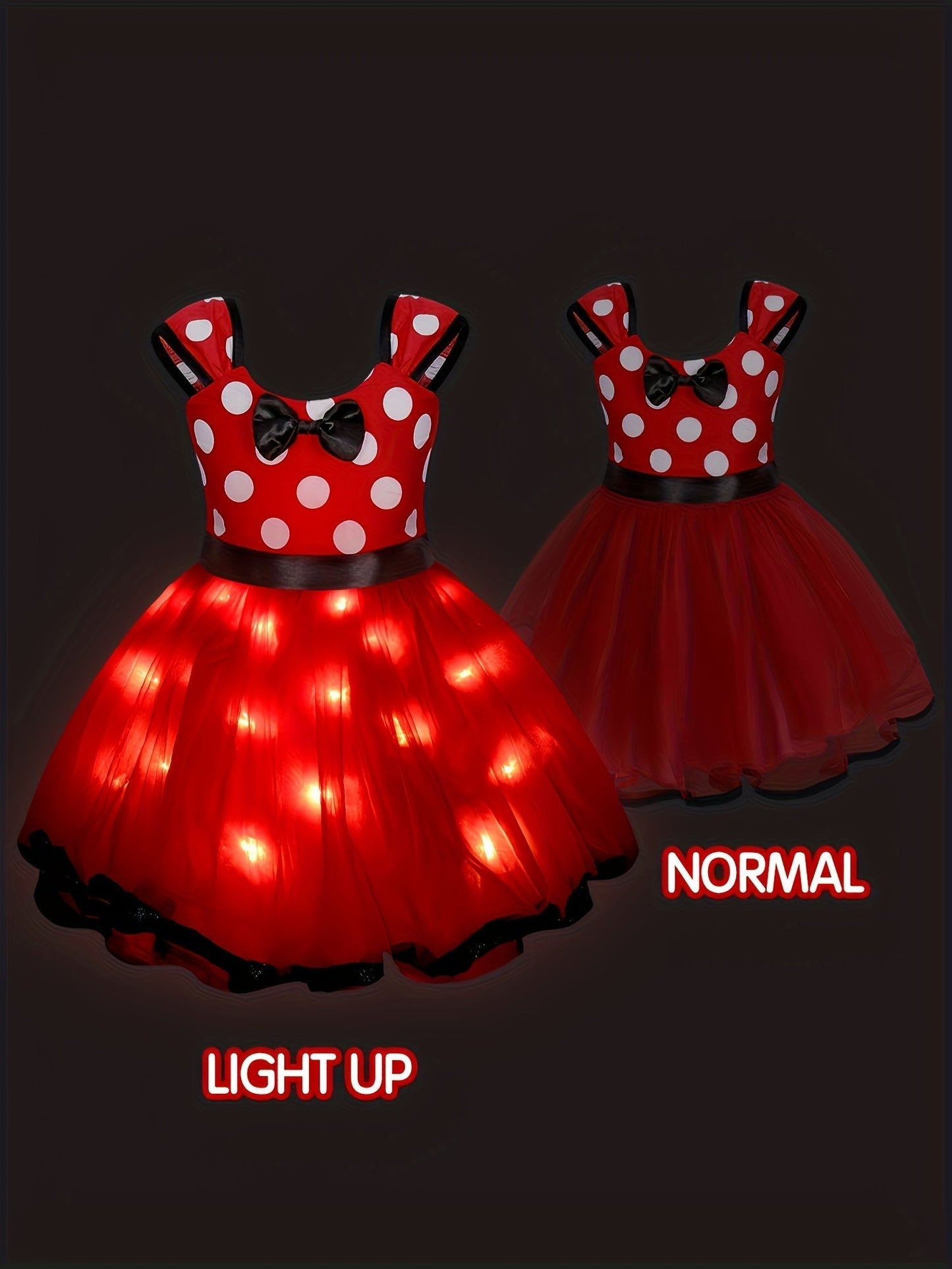 Girls’ Halloween Mouse Dress | Light-Up Mini Costume