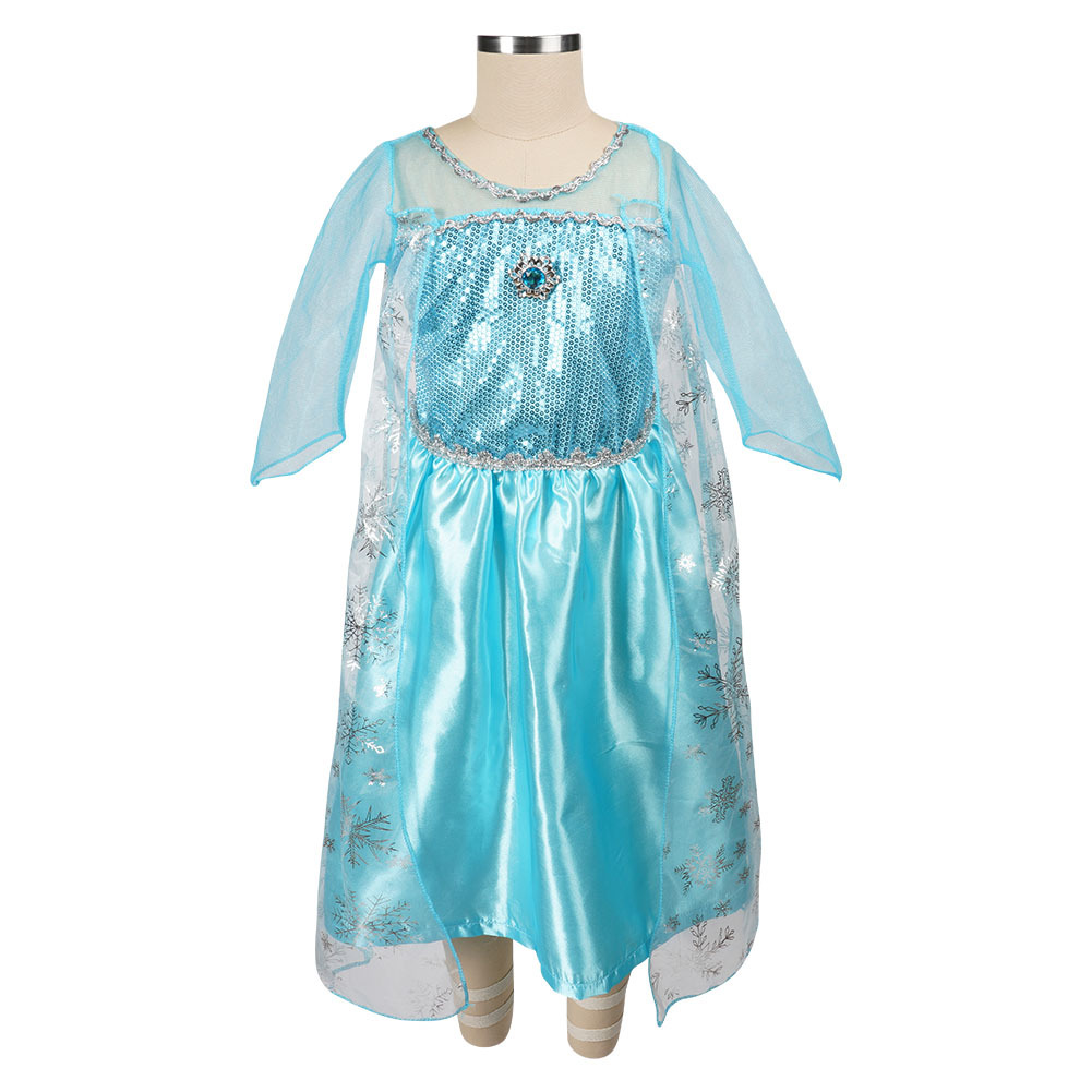 Girls Princess Costume Dress – Long Sleeve Maxi Style for Halloween