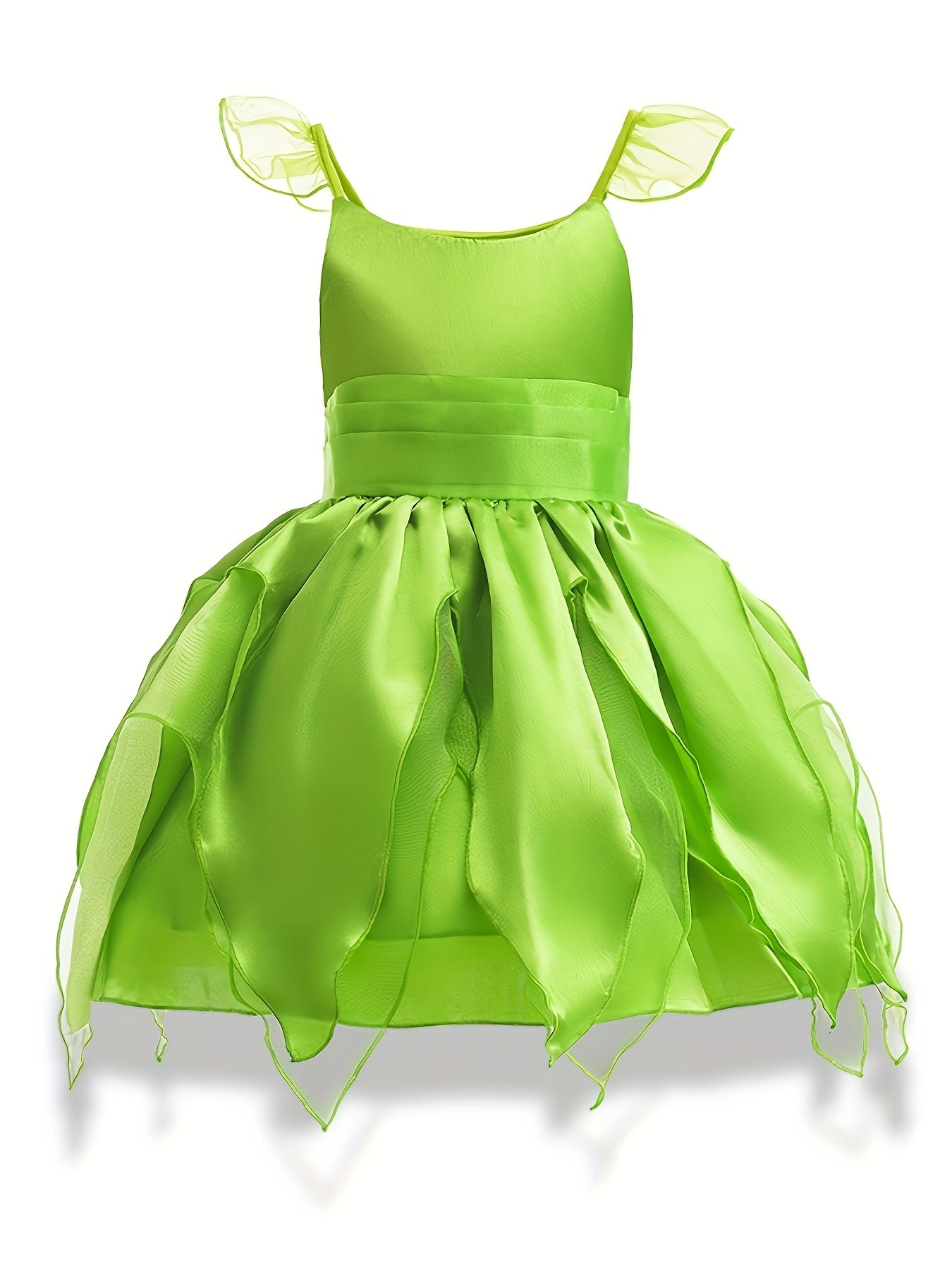 Girls’ Sleeveless Fairy Dress | Magical Halloween Costume with Wings