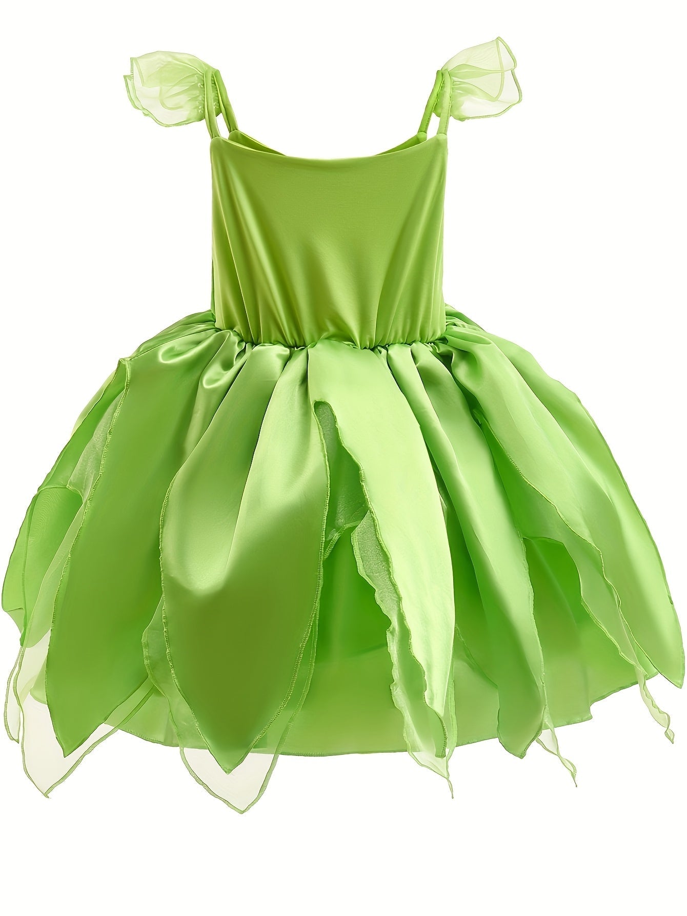 Girls’ Sleeveless Fairy Dress | Magical Halloween Costume with Wings