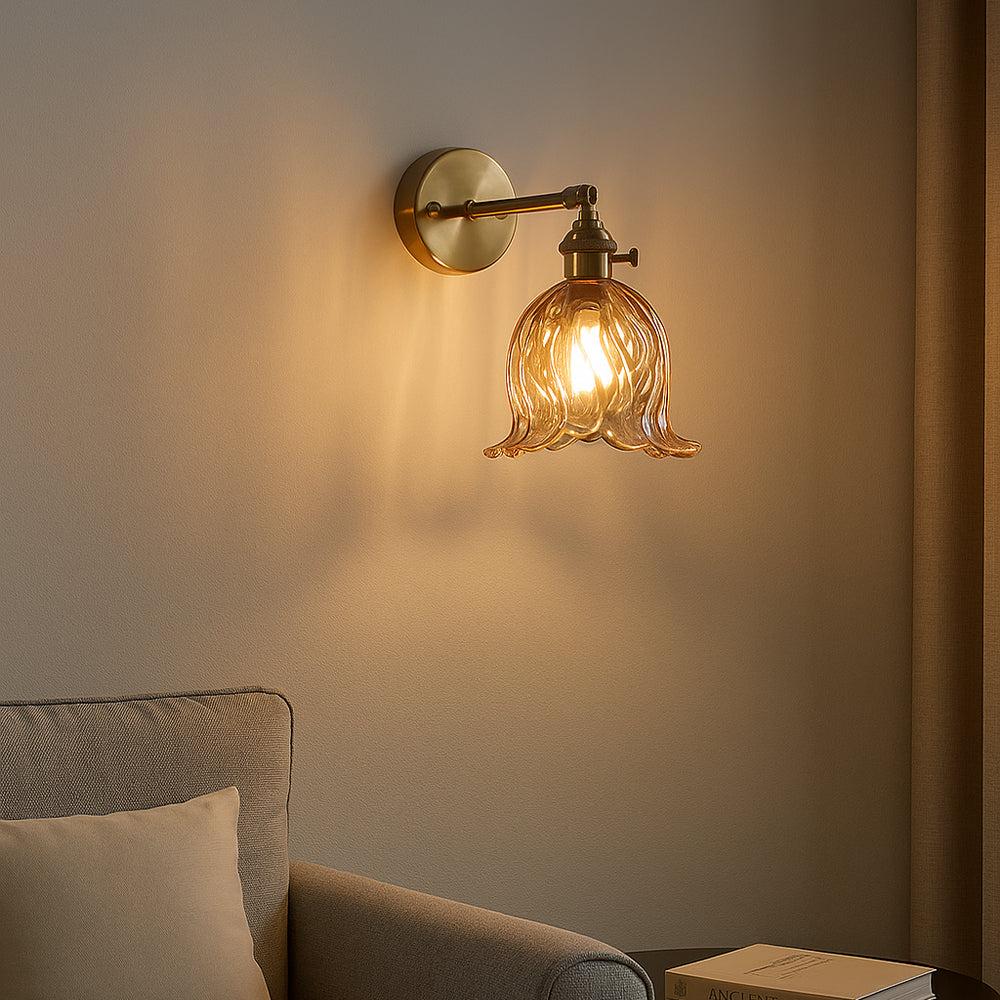 Glassora | Sleek Minimalist Flower Wall Lamp