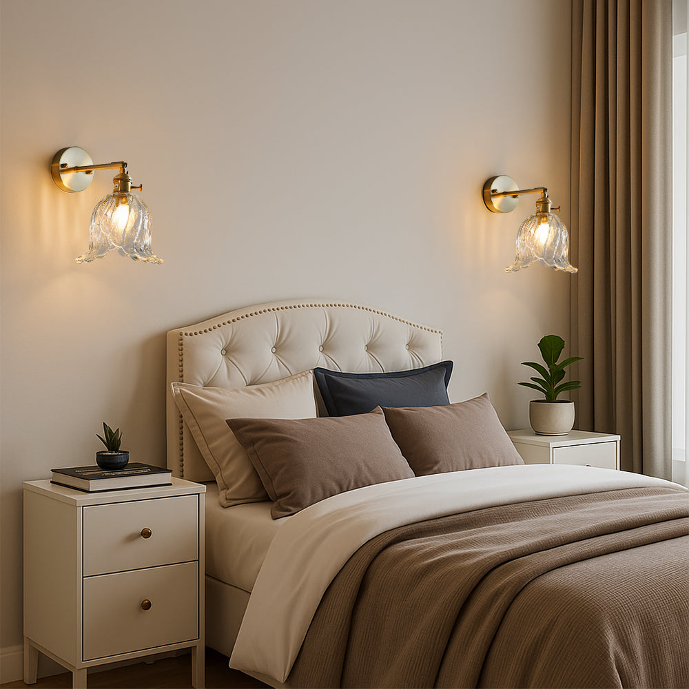 Glassora | Sleek Minimalist Flower Wall Lamp
