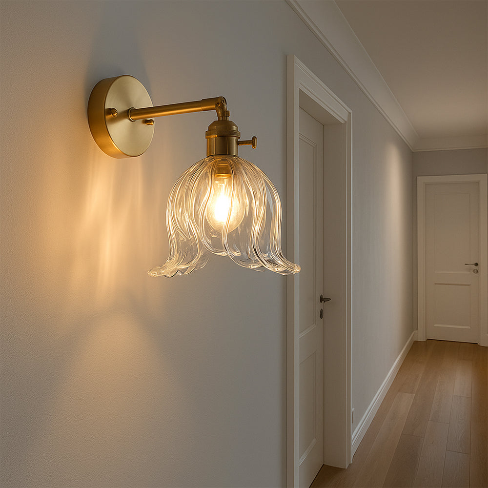 Glassora | Sleek Minimalist Flower Wall Lamp