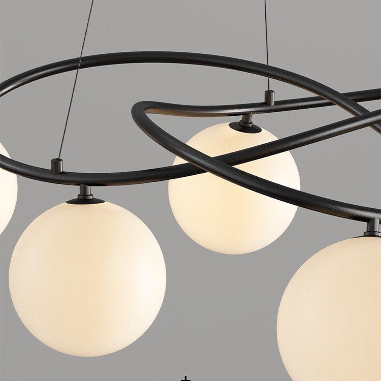 Gilvyn | Retro Black Chandelier in Modern Scandinavian Style