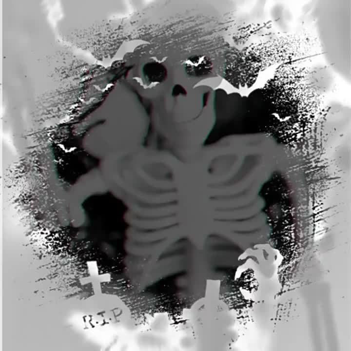 Halloween Gothic Skeleton Wreath – Door Decoration with Pumpkins & Spooky Touches