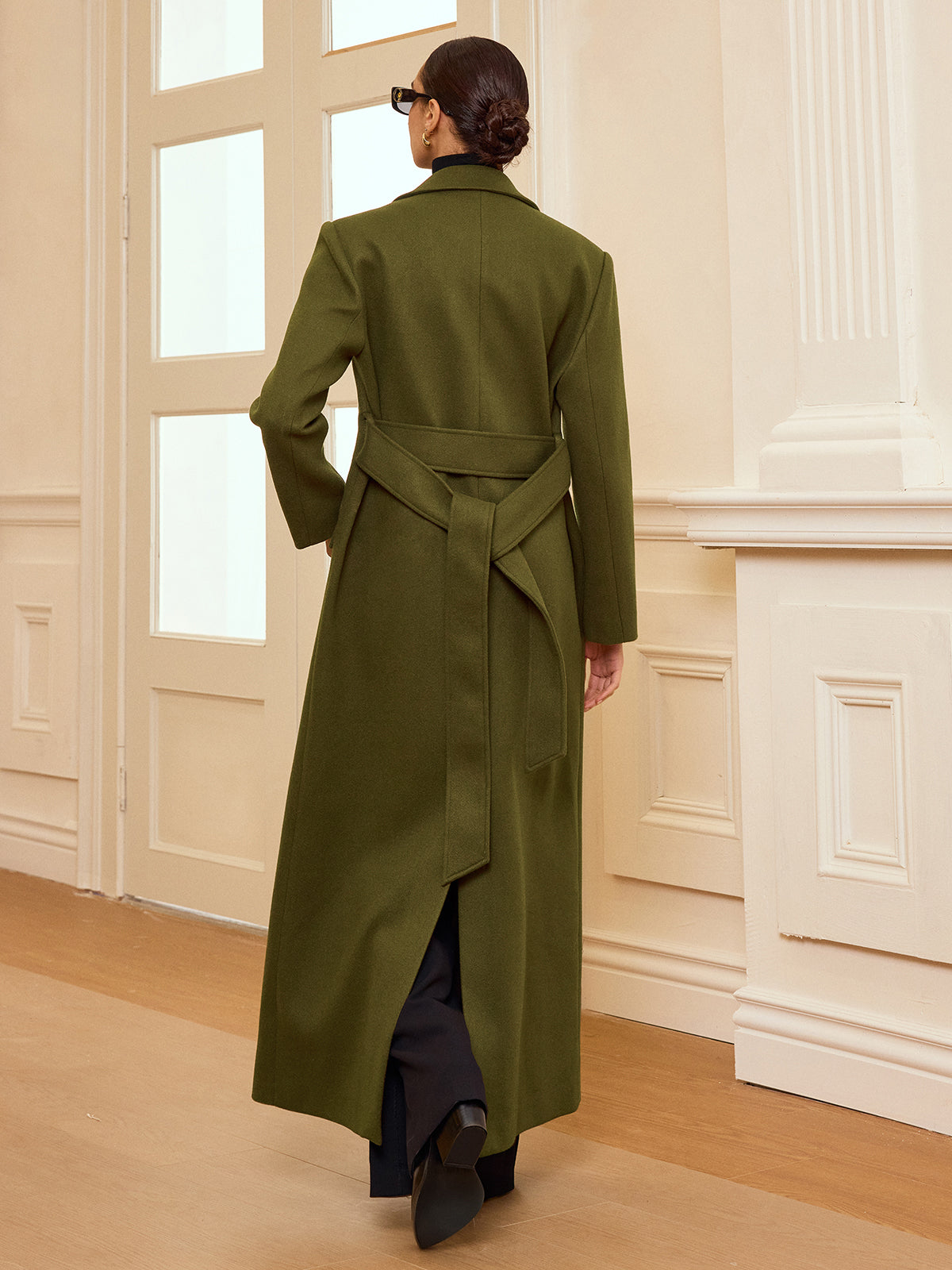 Guinevere | Long Double-Breasted Belted Coat