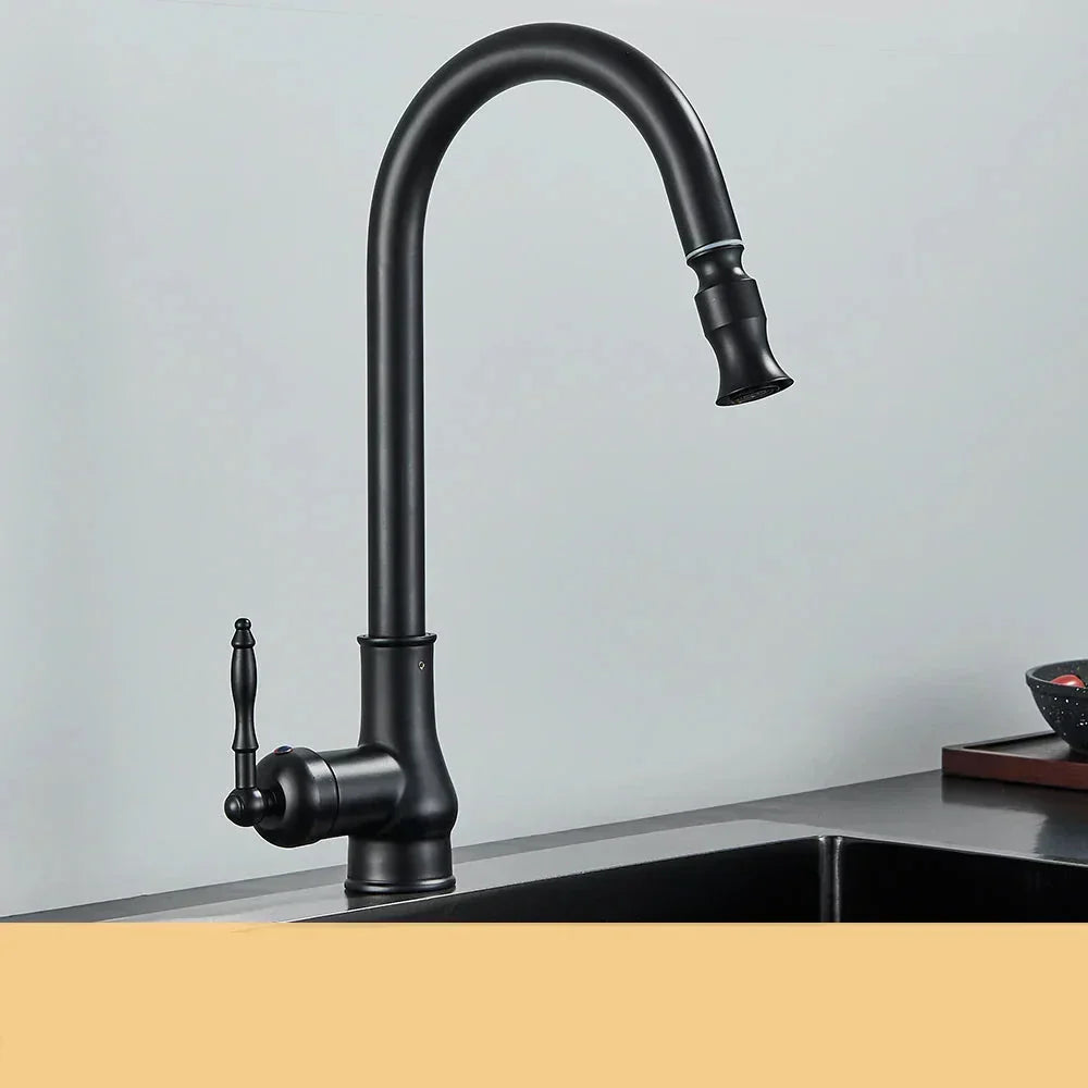 Vintage-Style Kitchen Faucet – Durable Brass Construction with Classic Look